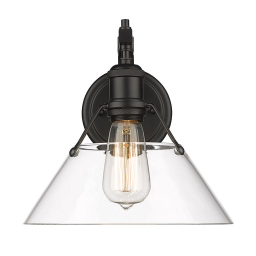 Orwell 1-Light Wall Sconce in Matte Black with Clear Glass