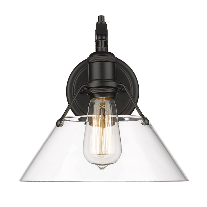 Orwell 1-Light Wall Sconce in Matte Black with Clear Glass