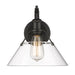 Orwell 1-Light Wall Sconce in Matte Black with Clear Glass