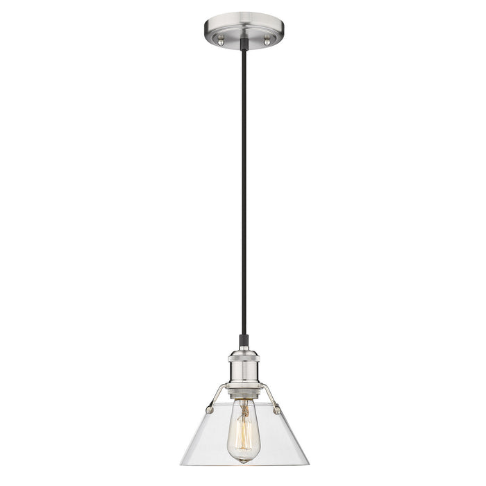 Orwell Small Pendant in Pewter with Clear Glass