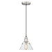 Orwell Small Pendant in Pewter with Clear Glass