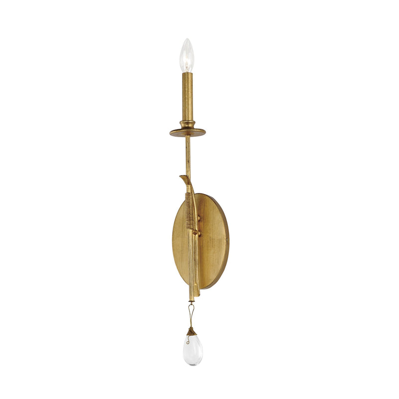 Eden 1 Light Wall Sconce in Charcoal Gold Leaf