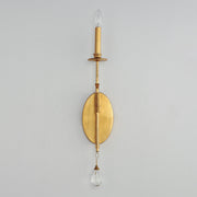 Eden 1 Light Wall Sconce in Charcoal Gold Leaf