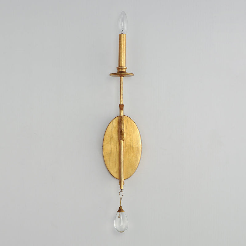 Eden 1 Light Wall Sconce in Charcoal Gold Leaf