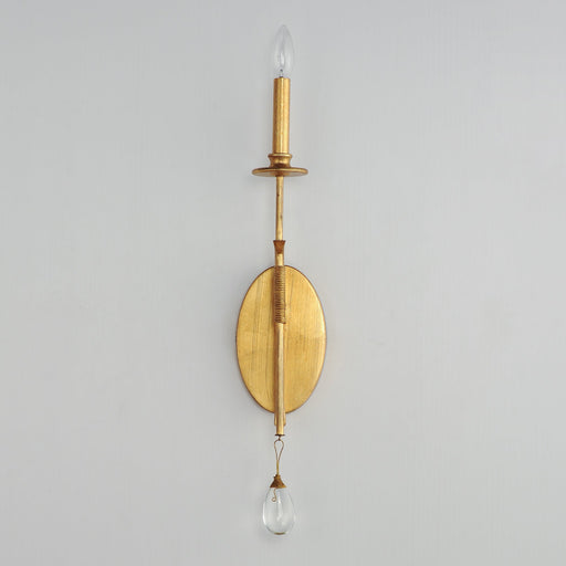 Eden 1 Light Wall Sconce in Charcoal Gold Leaf