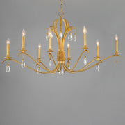 Eden 8 Light Chandelier in Charcoal Gold Leaf
