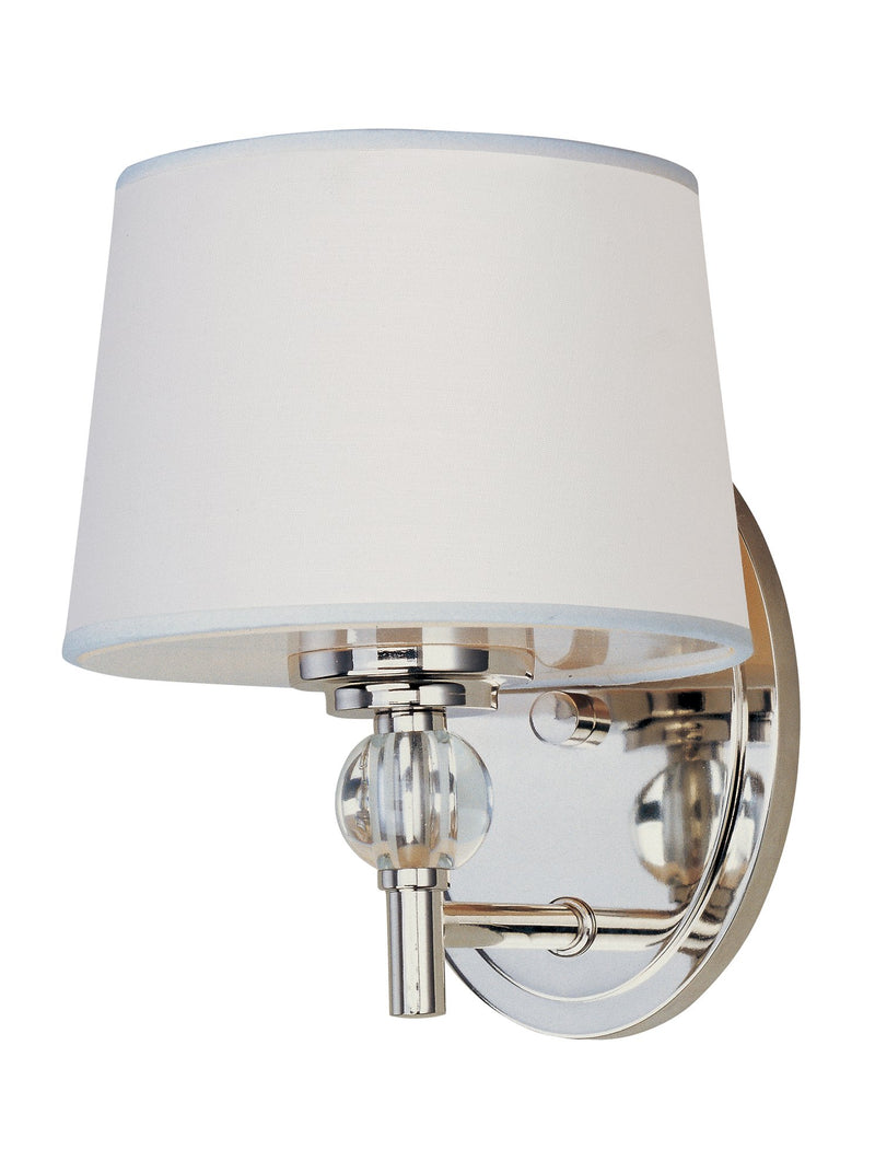 Rondo 1 Light Wall Sconce in Polished Nickel