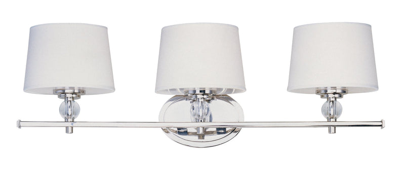 Rondo 3 Light Bath Vanity in Polished Nickel