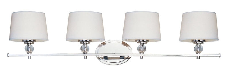 Rondo 4 Light Bath Vanity in Polished Nickel