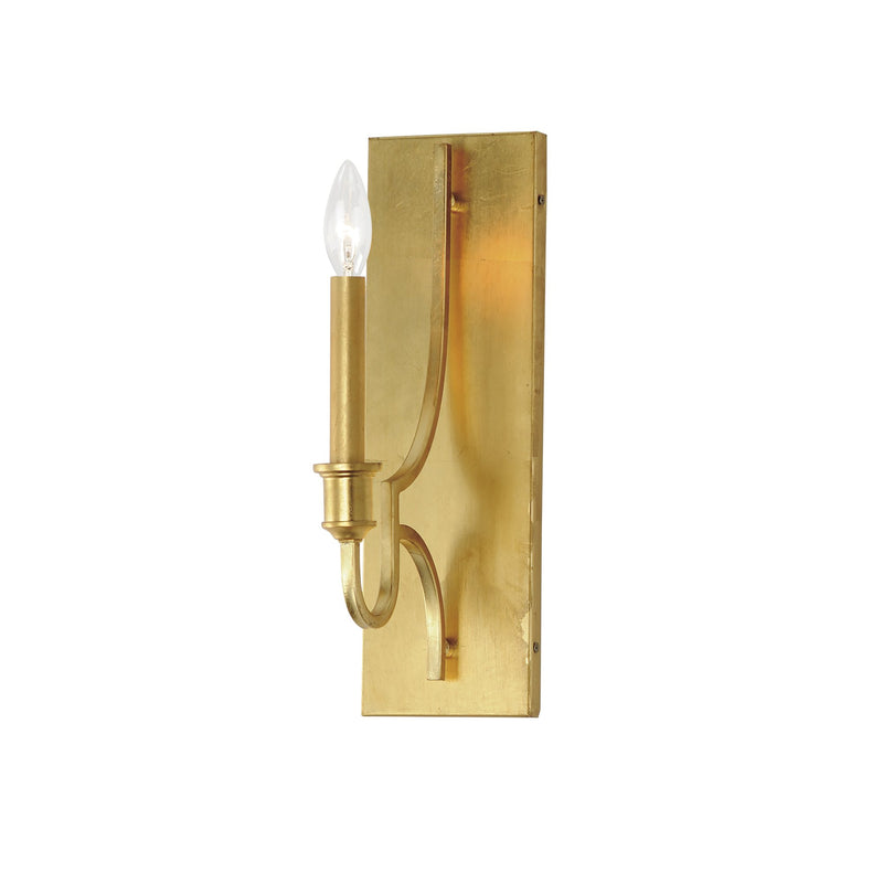 Normandy 1 Light Wall Sconce in Gold Leaf