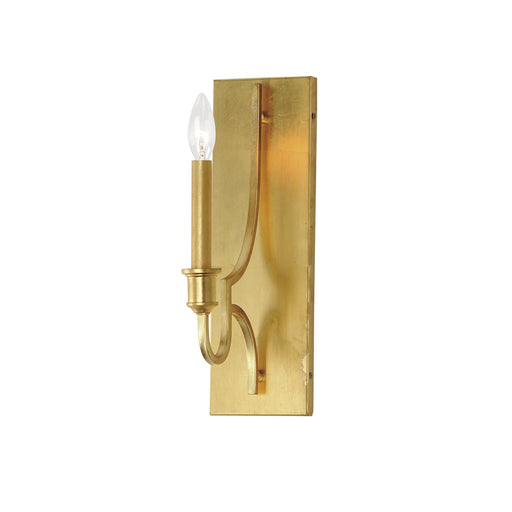 Normandy 1 Light Wall Sconce in Gold Leaf