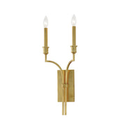 Normandy 2 Light Wall Sconce in Gold Leaf
