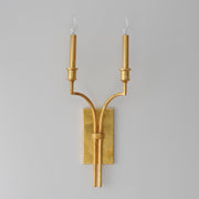 Normandy 2 Light Wall Sconce in Gold Leaf