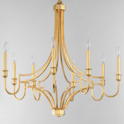 Normandy 8 Light Chandelier in Gold Leaf