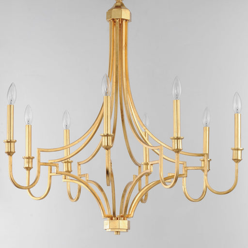 Normandy 8 Light Chandelier in Gold Leaf