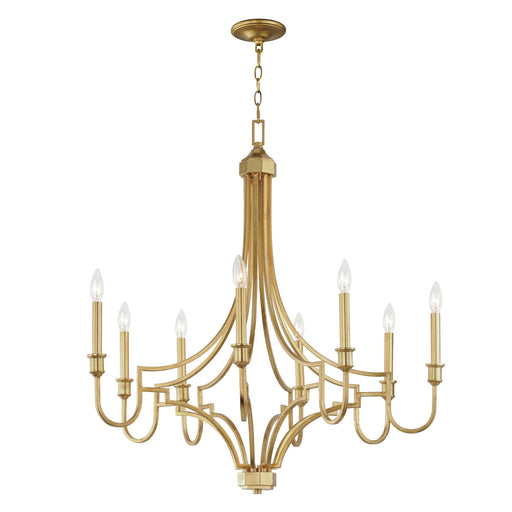 Normandy 8 Light Chandelier in Gold Leaf