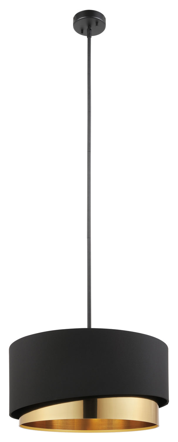 Manderline 1-Light Pendant in Black - Lamps Expo