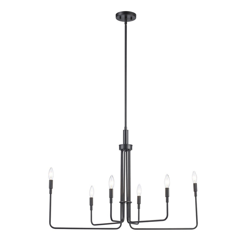 Charlotte 6-Light 36" Chandelier in Black