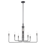 Charlotte 8-Light 36" Chandelier in Black