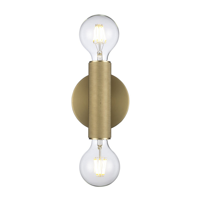 Auburn 2-Light 6" Wall Sconce in Antique Gold in Antique Gold