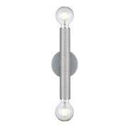 Auburn 2-Light 12" Wall Sconce in Black or Chrome in Polished Chrome