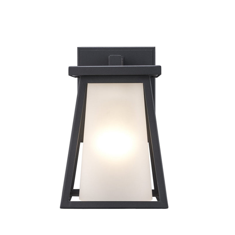 Kingsbury 1-Light 8.5" Outdoor Wall Lantern in Black