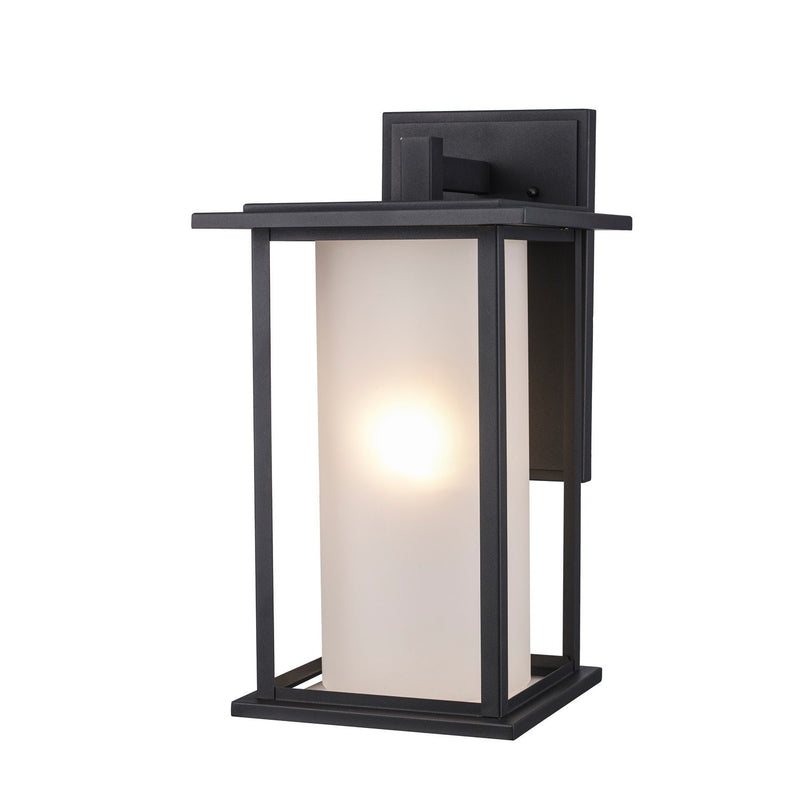Shaakar 15" Outdoor Wall Lantern in Black