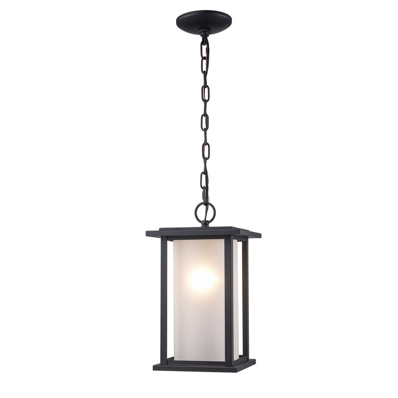 Shaakar 14" Outdoor Hanging Lantern in Black