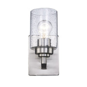 Mod Pod 1-Light 9" Seeded Glass Bath Sconce in Brushed Nickel