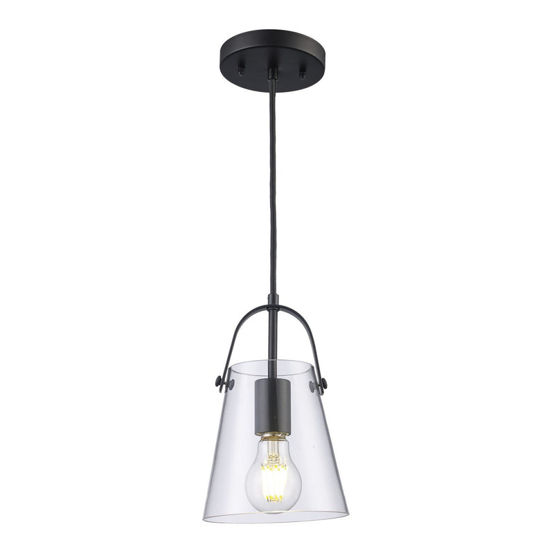 Curry 8" x 13" Mini Pendant in Black