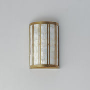 Miramar 1 Light Wall Sconce in Capiz / Natural Aged Brass