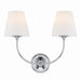 Sylvan 2-Light Wall Mount in Polished Chrome - Lamps Expo