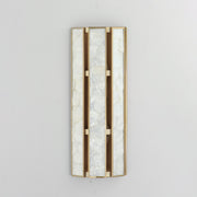 Miramar 2 Light Wall Sconce in Capiz / Natural Aged Brass