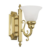 French Regency Wall Sconce in Polished Brass