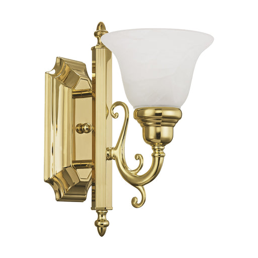 French Regency Wall Sconce in Polished Brass
