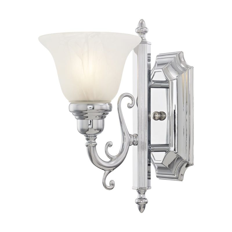 French Regency Wall Sconce in Polished Chrome