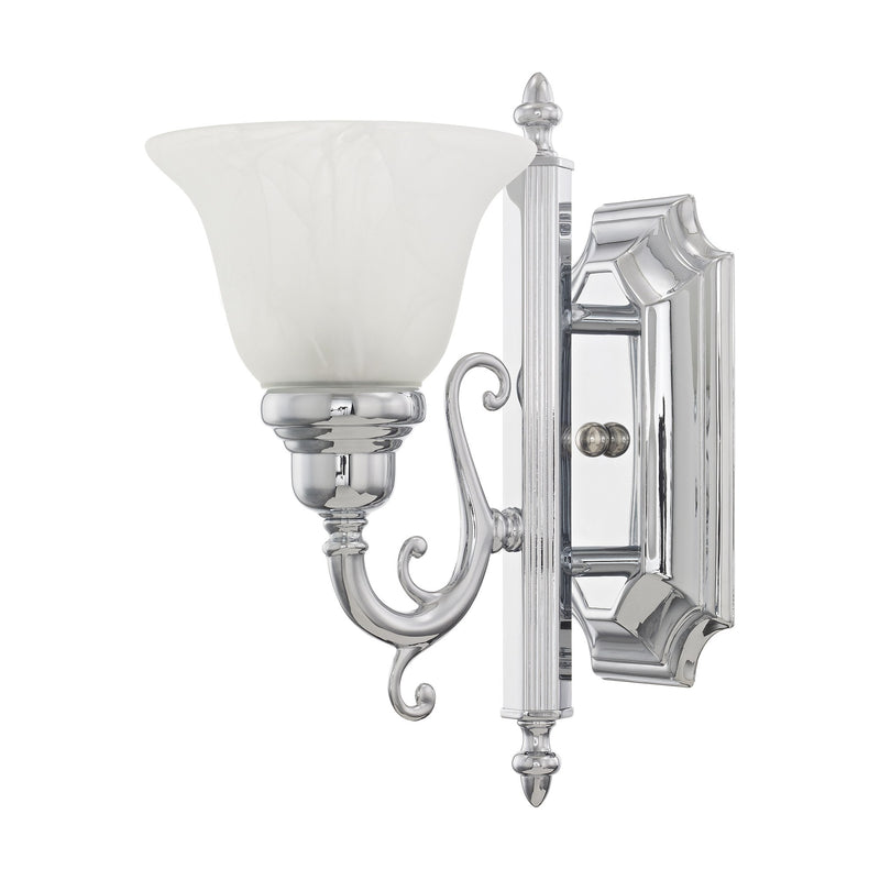 French Regency Wall Sconce in Polished Chrome