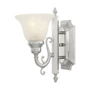 French Regency Wall Sconce in Brushed Nickel