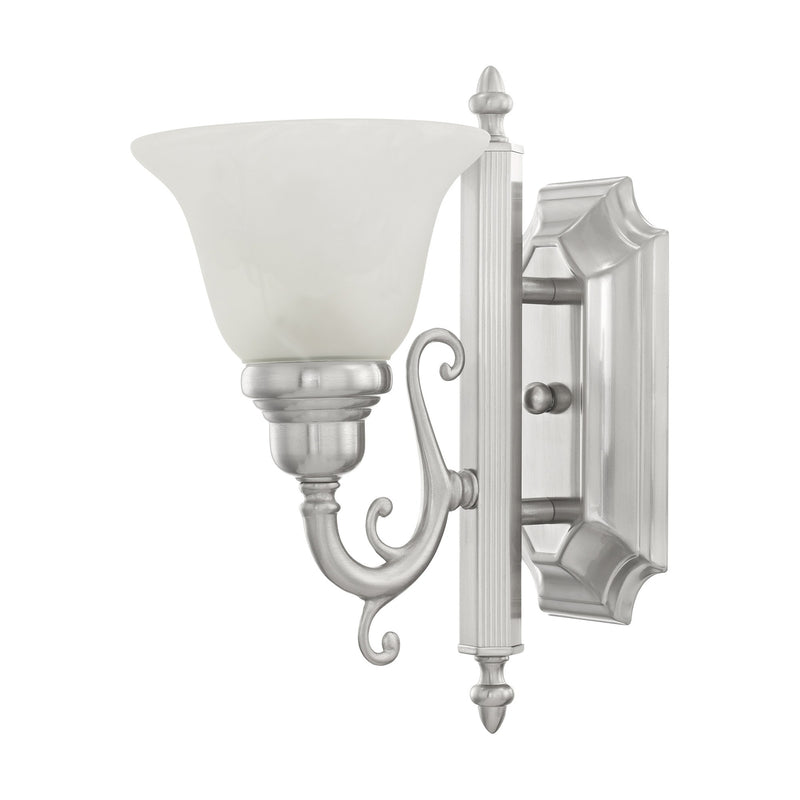 French Regency Wall Sconce in Brushed Nickel