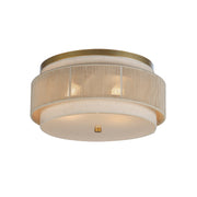 Seacliff 2 Light Flush Mount in Natural Aged Brass