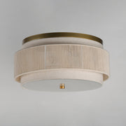 Seacliff 2 Light Flush Mount in Natural Aged Brass