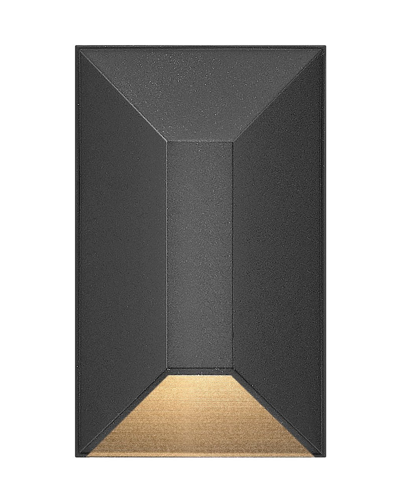 Nuvi Small Rectangular Deck Sconce in Black