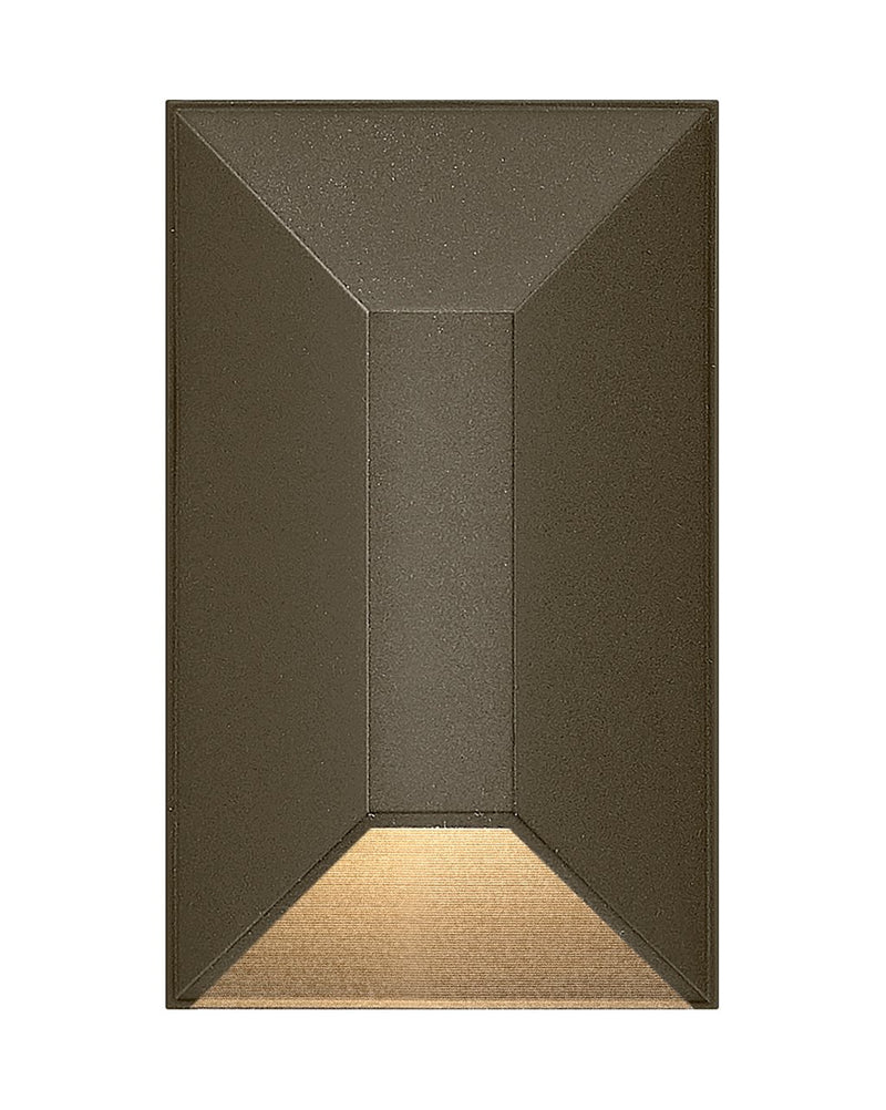 Nuvi Small Rectangular Deck Sconce in Bronze