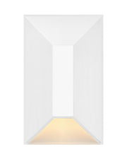 Nuvi Small Rectangular Deck Sconce in Matte White