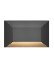 Nuvi Medium Rectangular Deck Sconce in Black