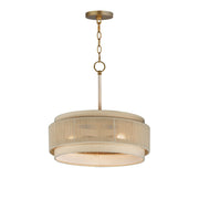 Seacliff 20" 3 Light Pendant in Natural Aged Brass