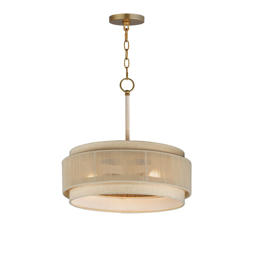 Seacliff 20" 3 Light Pendant in Natural Aged Brass