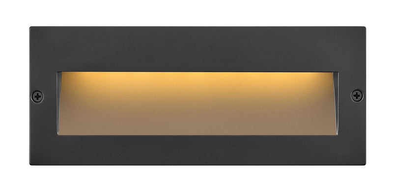 Taper Wide LED Step Light in Satin Black