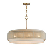 Seacliff 28" 4 Light Pendant in Natural Aged Brass