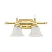French Regency 2-Light Bath Vanity Light in Polished Brass
